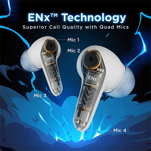 boAt Immortal 131 TWS Wireless Gaming Earbuds - White Sabre - White Sabre