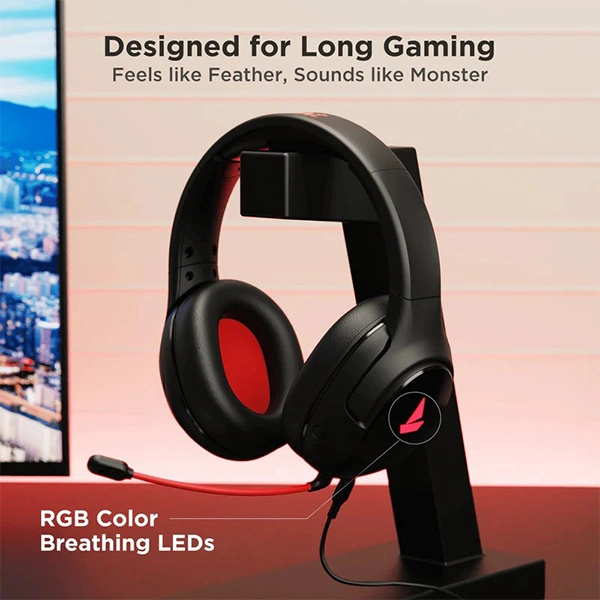 boAt Immortal IM 1300 Gaming Bluetooth Wireless Over Ear Headphones - Blue - Blue