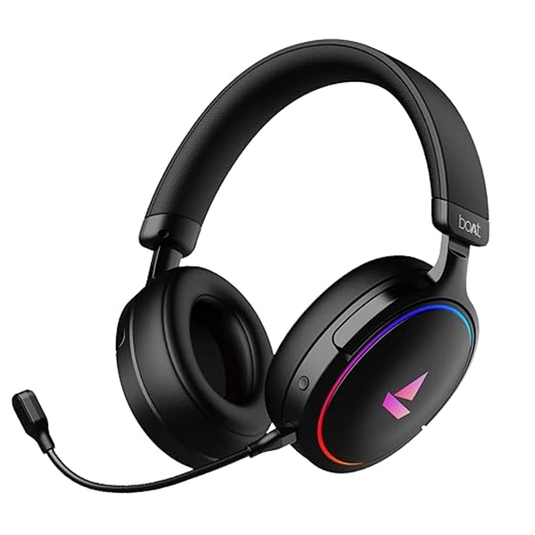 boAt Immortal IM 300 Over-Ear Wired Gaming Headphones - Black - Black