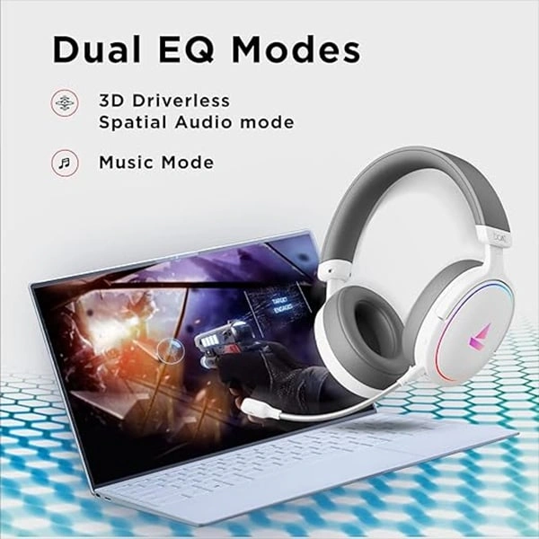 boAt Immortal IM 300 Over-Ear Wired Gaming Headphones - Black - Black