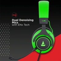 boAt Immortal IM1000D Dual Channel Gaming Headphones - Black - Black