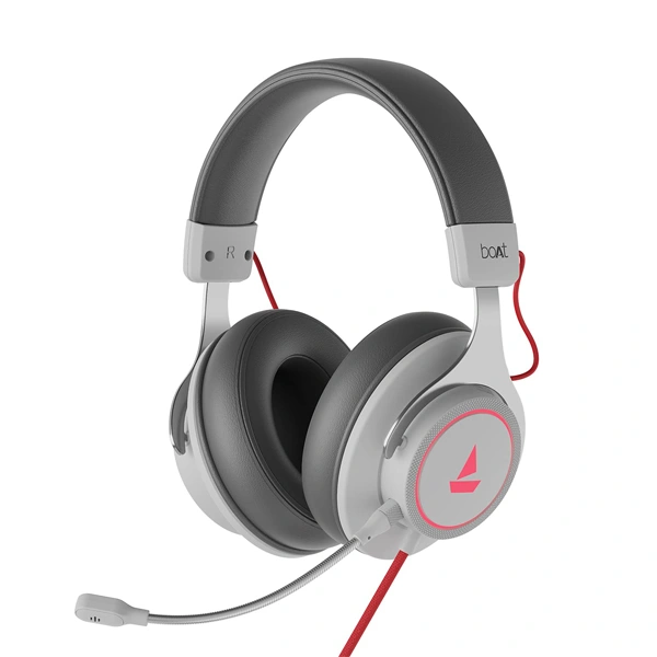boAt Immortal IM1000D Dual Channel Gaming Headphones - White - White