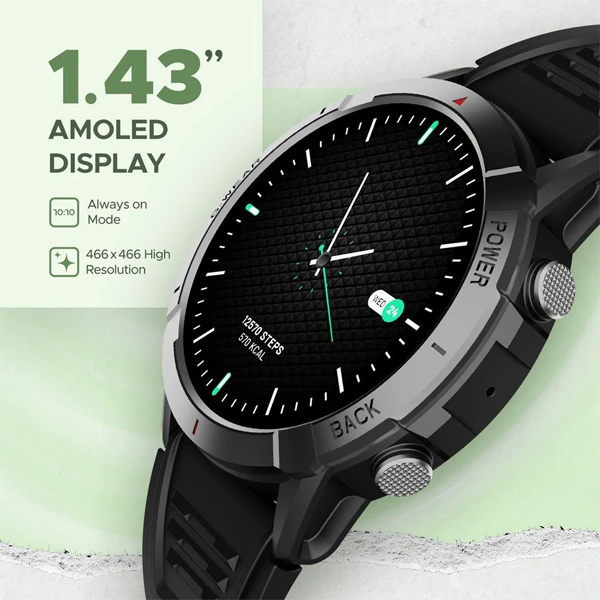 boAt Lunar Fit Bluetooth Calling Smartwatch with 1.43" AMOLED Display - Black