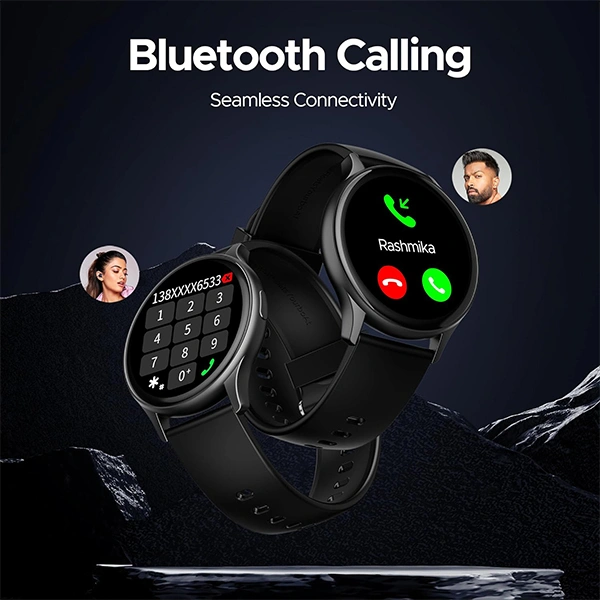 boAt Lunar Peak with 1.45 AMOLED Display Advanced BT Calling Smart Watch - Black - Black