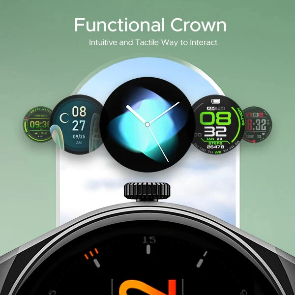boAt Lunar Seek Premium Smartwatch with Bluetooth Calling - Dark Grey - Dark Grey