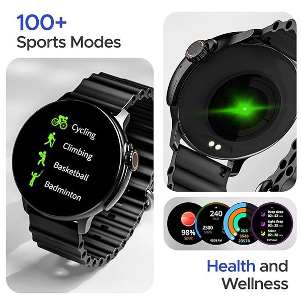 boAt Lunar Tigon Smart Watch with 1.45" AMOLED Display - Deep Blue - Deep Blue