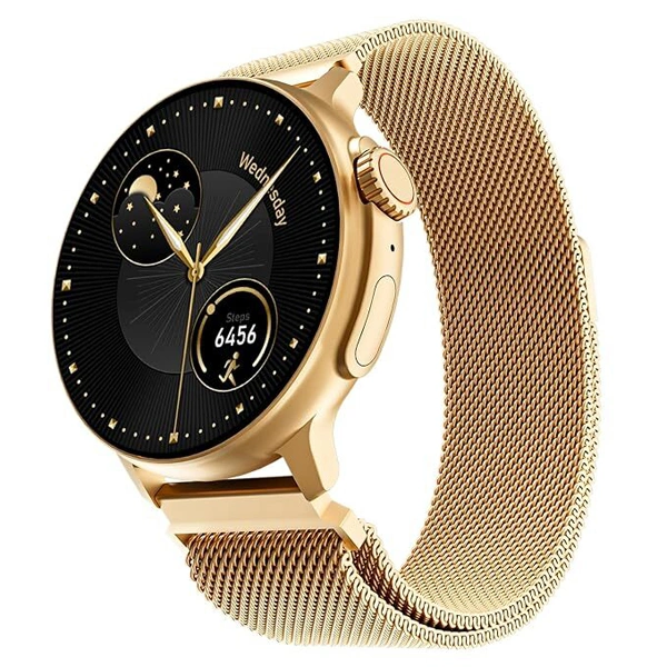 boAt Lunar Tigon Smart Watch with 1.45" AMOLED Display - Metal Gold - Metal Gold