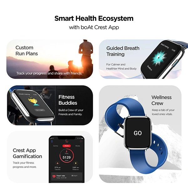 boAt Matrix Smartwatch with AMOLED Display - Black - Black