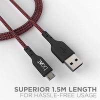 boAt Micro USB 150 1.5 Meter USB Cable - Jet Black - Jet Black