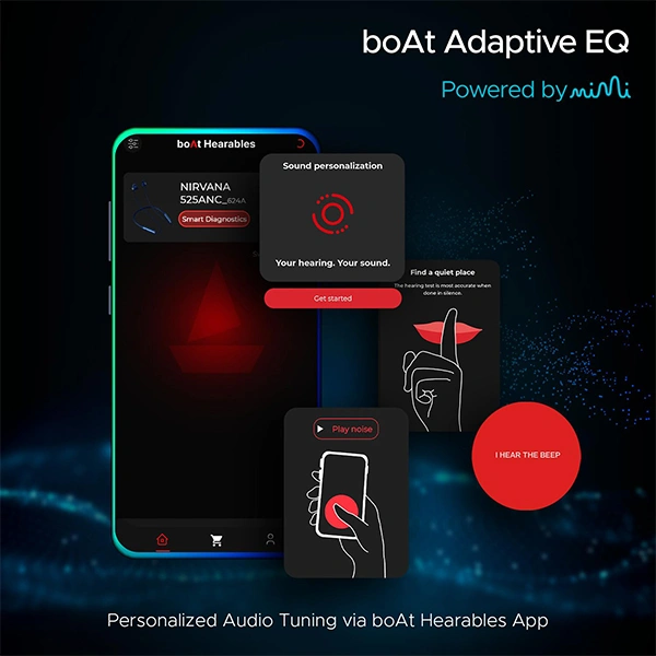 boAt Nirvana 525ANC Wireless Earphone with Dolby Audio - Cosmic Grey - Cosmic Grey