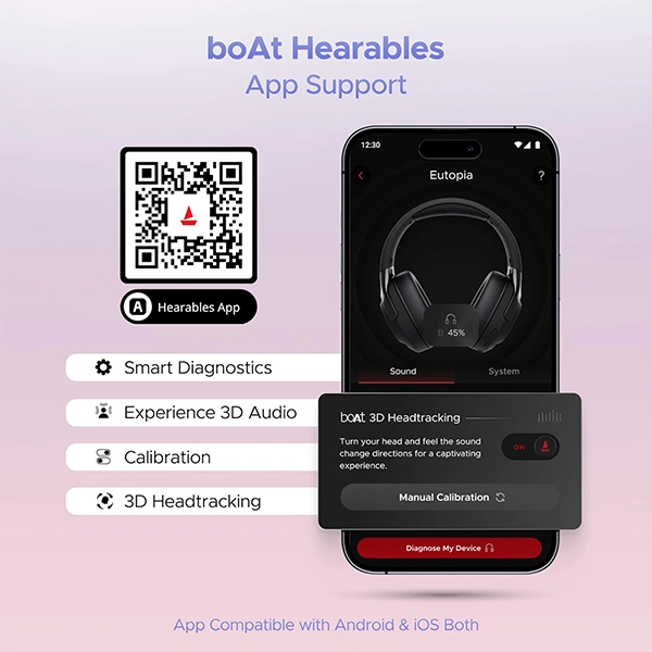 boAt Nirvana Eutopia Bluetooth Headphones - Primia White - Primia White