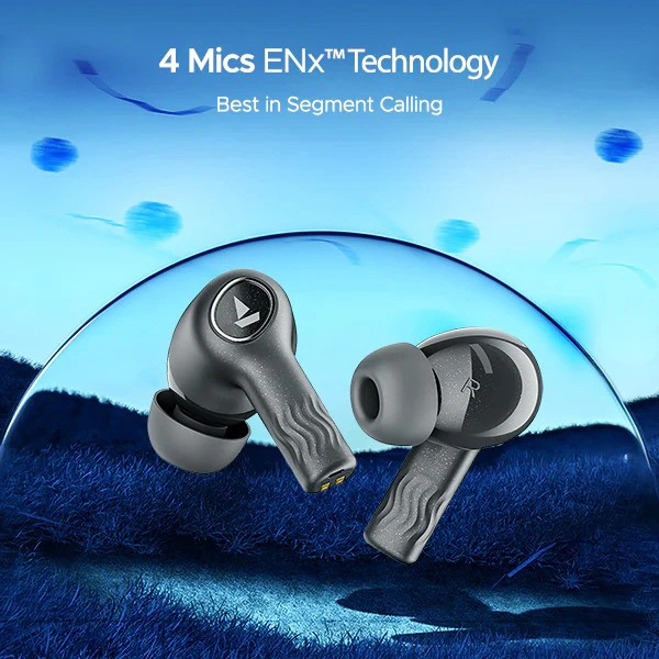 boAt Nirvana Ion ANC Bluetooth Wireless Earbuds - Charcoal Black - Charcoal Black