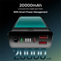 boAt Pocket Energyshroom PB400 Pro 20000mAh Power Bank - Black - Black