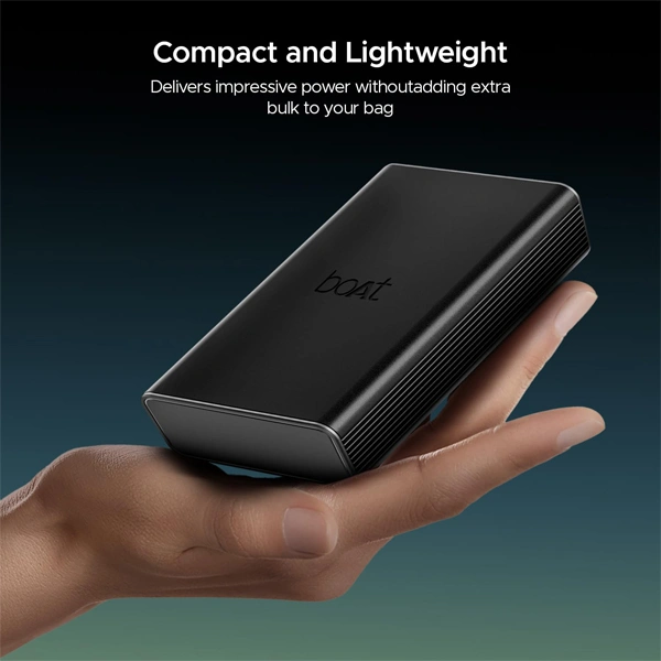 boAt Pocket Energyshroom PB400 Pro 20000mAh Power Bank - Black - Black