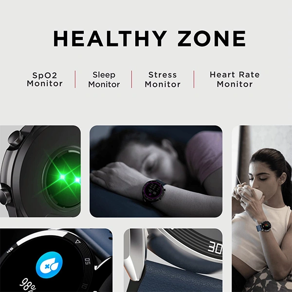 boAt Primia Smart Watch with Bluetooth Calling - Ocean Blue - Ocean Blue