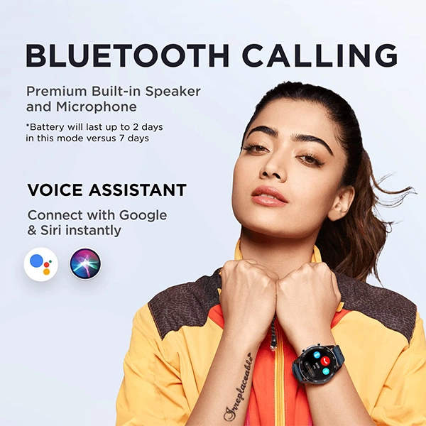 boAt Primia Smart Watch with Bluetooth Calling - Ocean Blue - Ocean Blue