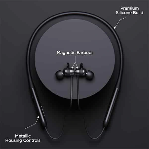 boAt Rockerz 330 Wireless Neckband - Black - Black