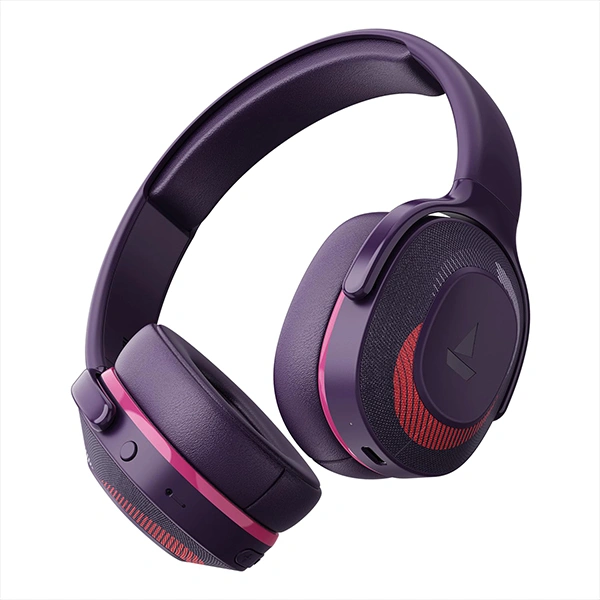 boAt Rockerz 425 Bluetooth Wireless On Ear Headphones - Techno Purple - Techno Purple