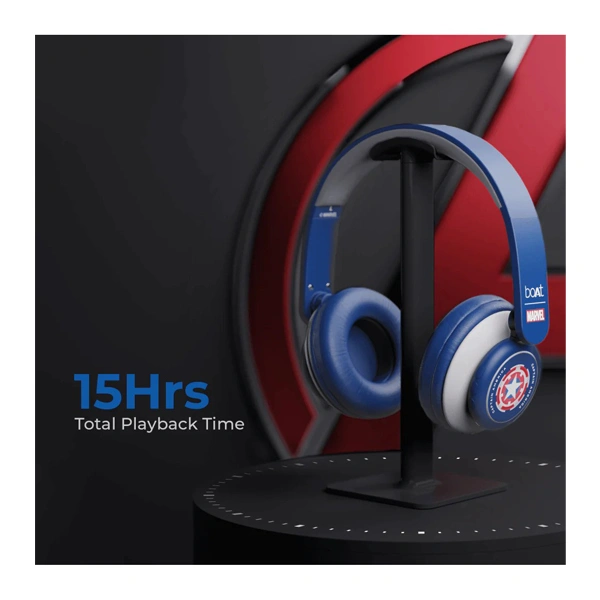 boAt Rockerz 450 Captain America Marvel Edition Bluetooth On Ear Headphones