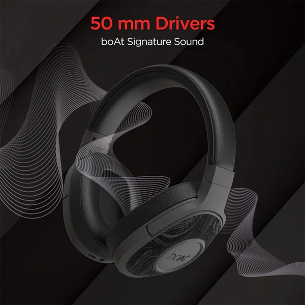 boAt Rockerz 550 Wireless Headphones with Mic - Maroon Maverick - Maroon Maverick