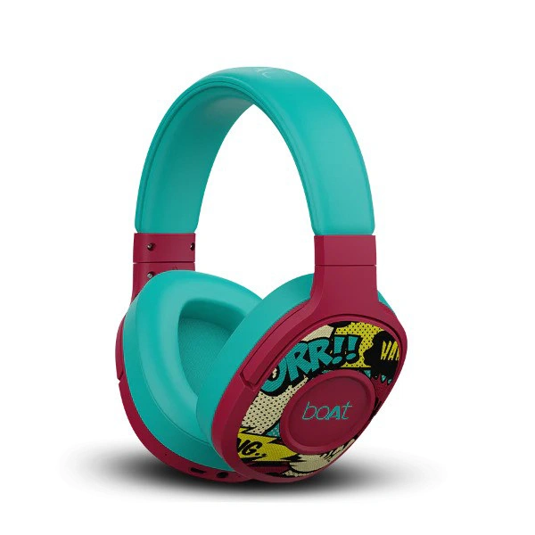 boAt Rockerz 550 Wireless Headphones with Mic - Maroon Maverick - Maroon Maverick
