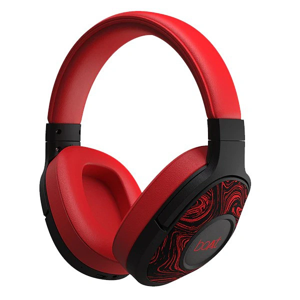 boAt Rockerz 550 Wireless Headphones with Mic - Red - Red