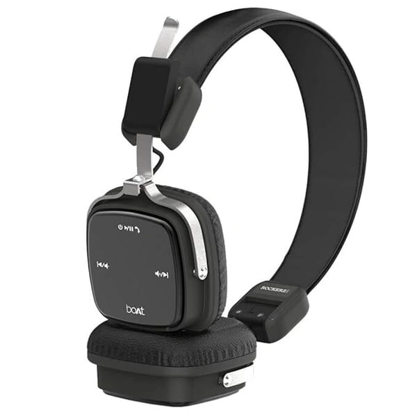 boAt Rockerz 600 Bluetooth On Ear Headphones - Black - Black