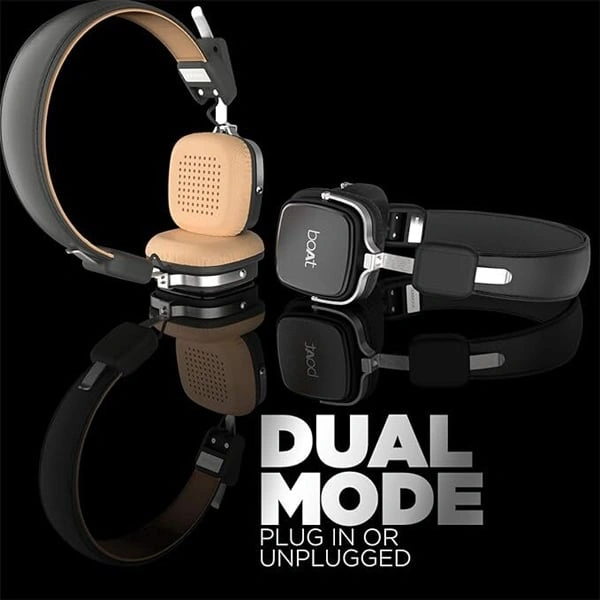 boAt Rockerz 600 Bluetooth On Ear Headphones - Black - Black