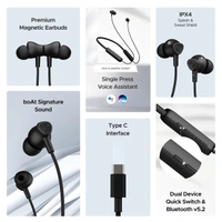 boAt Rockerz Enticer Neckband with Environmental Noise Cancellation - Smoky Cyan - Smoky Cyan
