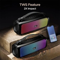 boAt Stone 580 Bluetooth Speaker with 12W RMS Stereo Sound - Black - Black