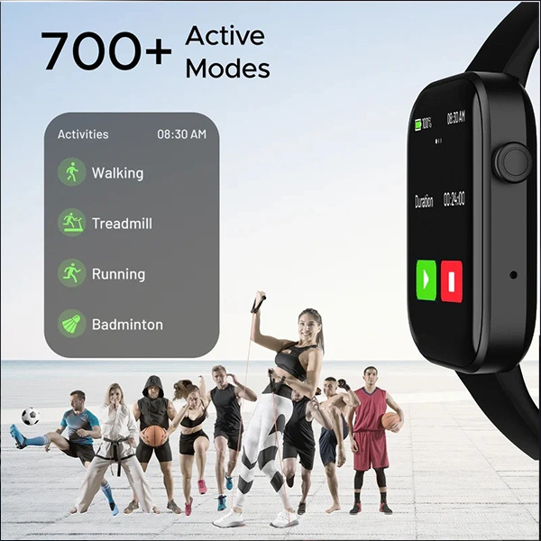 boAt Storm Call 2 1.83'' HD Display Smartwatch - Black Metal - Black Metal