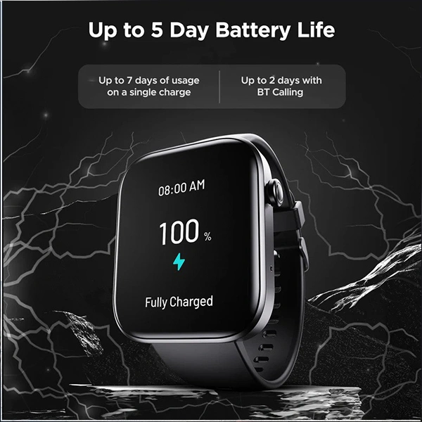 boAt Storm Call 2 1.83'' HD Display Smartwatch - Black Metal - Black Metal