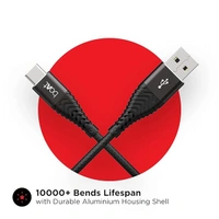 boAt Type C A700 Stress Resistant Sturdy Cable - Red - Red