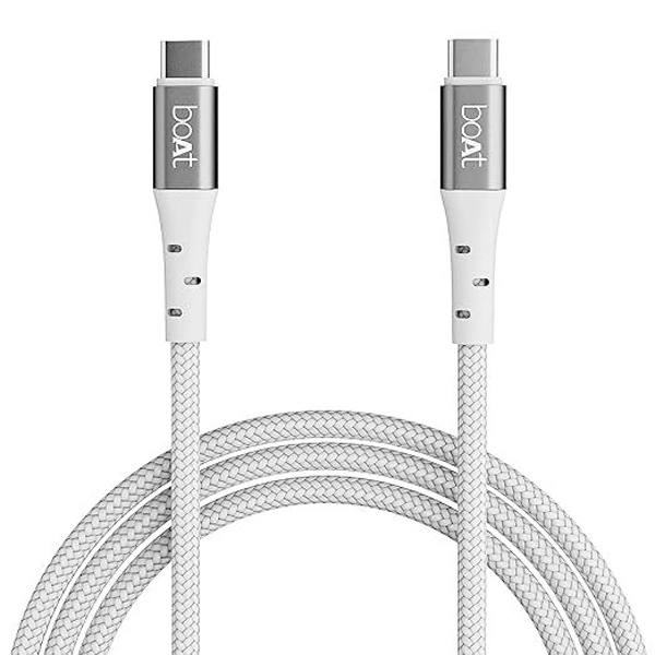 boAt Type-C C300 Tangle-Free Cable - White - White