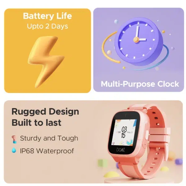 boAt Wanderer Kids Smart Watch with Geo-fencing - Aqua - Aqua