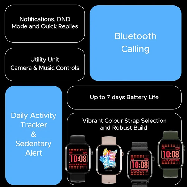 boAt Wave Astra 3 Bluetooth Calling Smartwatch - Active Black - Active Black