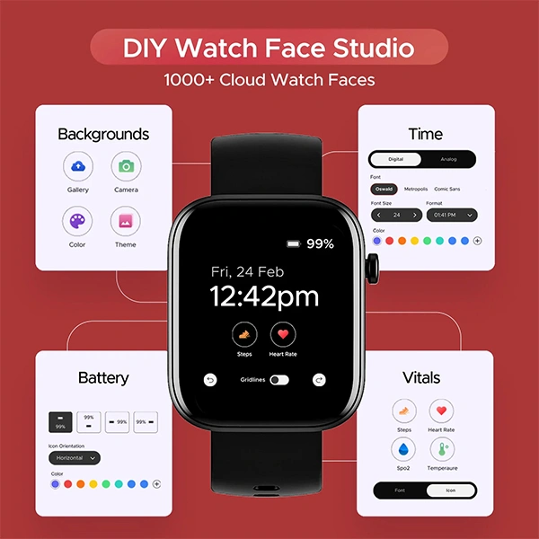 boAt Wave Call 2 with 1.83 HD Display Smart Watch - Active Black - Active Black