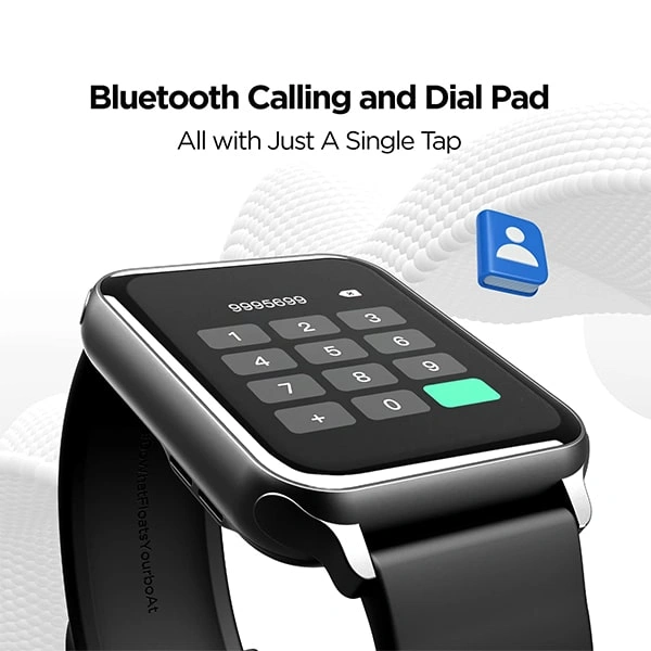 boAt Wave Call Smart Watch with Bluetooth Calling - Active Black - Active Black