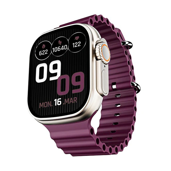 boAt Wave Genesis with 1.96'' HD Display Smart Watch - Burgundy - Burgundy