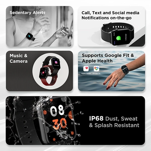boAt Wave Lite Smartwatch with HD Display - Deep Blue - Deep Blue
