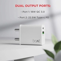 boAt WCDV 22.5W Dual Port Charger