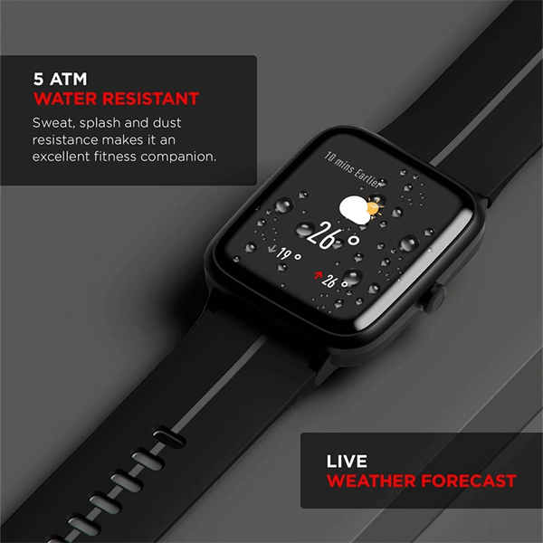 boAt Xplorer O2 Smartwatch - Black - Black