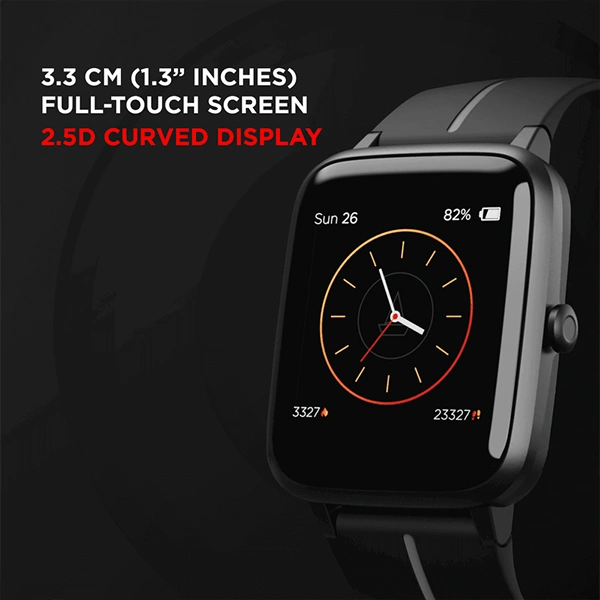 boAt Xplorer O2 Smartwatch - Black - Black