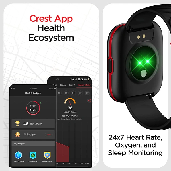 boAt Xtend‌ Sport Smart Watch - Black - Black