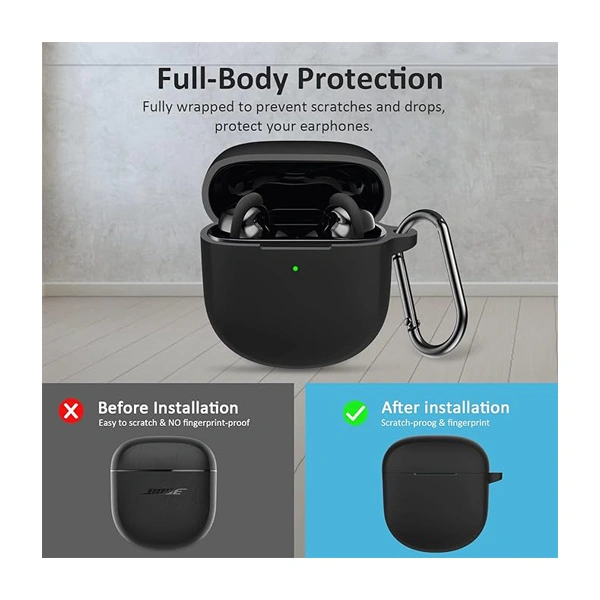Bose Quiet Comfort Silicon Rubber Case Cover for Earbuds II - Black