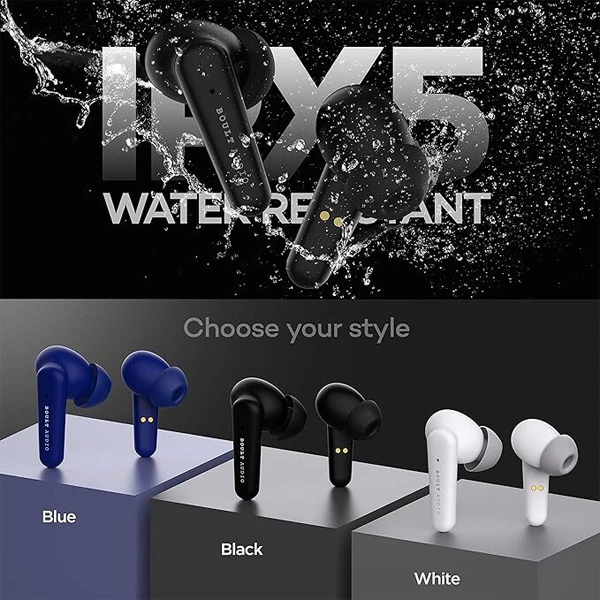 Boult Audio Airbass Fx1 Truly Wireless Earbuds - White - White