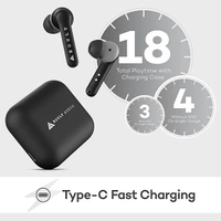 Boult Audio AirBass Soulpods Wireless Earbuds - Black - Black