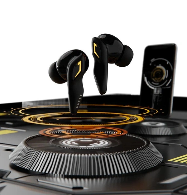 Boult Audio Astra True Wireless Earbuds - Black Gloss - Black Gloss