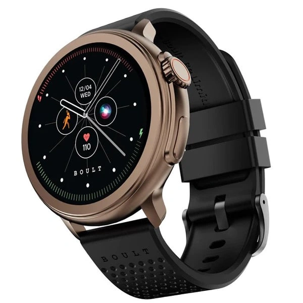 Boult Audio Crown R 1.52 inch Round HD Screen Smartwatch - Bullet Silver - Bullet Silver