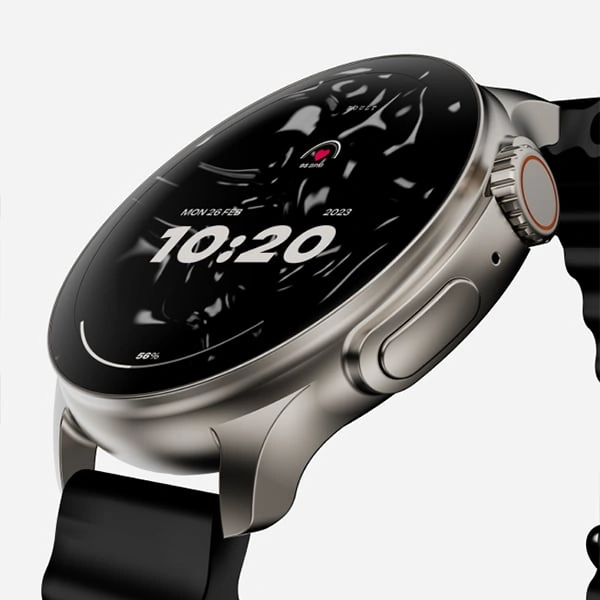Boult Audio Crown R Pro Premium Smartwatch with 1.43 Inches - Silver - Silver